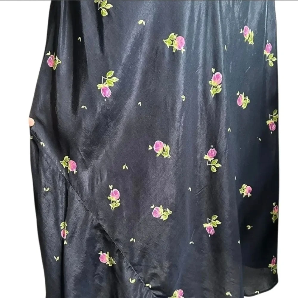 NEW- Floral Black Maxi Dress
